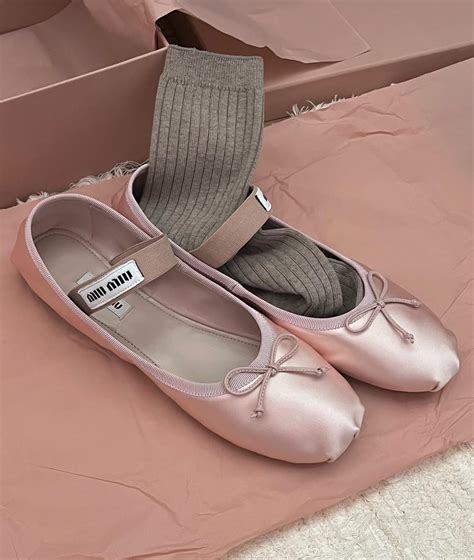 miu miu flats ballet|miumiu ballet shoes.